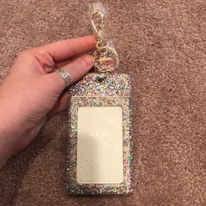 Glitter ID badge by Kate spade